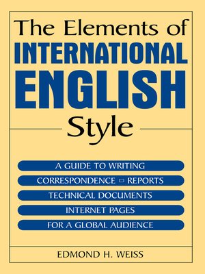 cover image of The Elements of International English Style